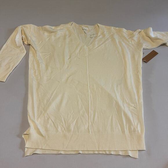 dreamers by debut pure heart pullover sweater in ivory S/M - Picture 7 of 8